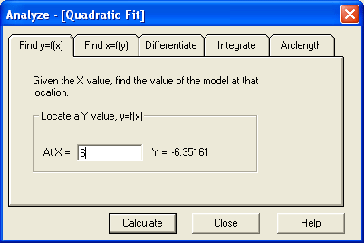 Model Analyze Dialog